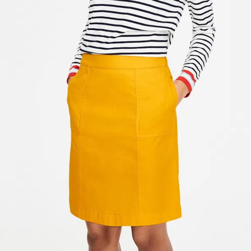 Boden Yellow Mini Skirt